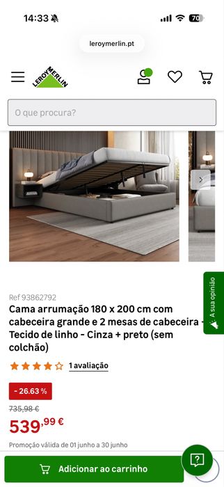 Cama de casal 180x200