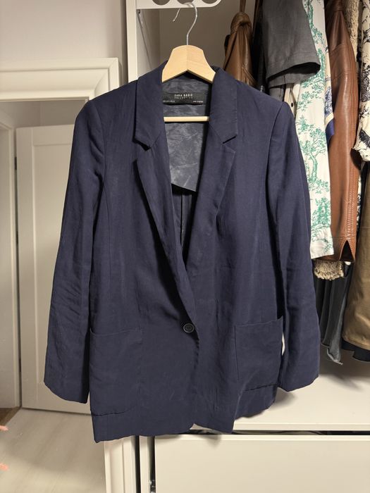 Granatowa marynarka Zara Basic S