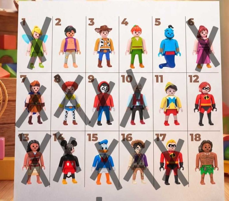 Bonecos kinder Disney