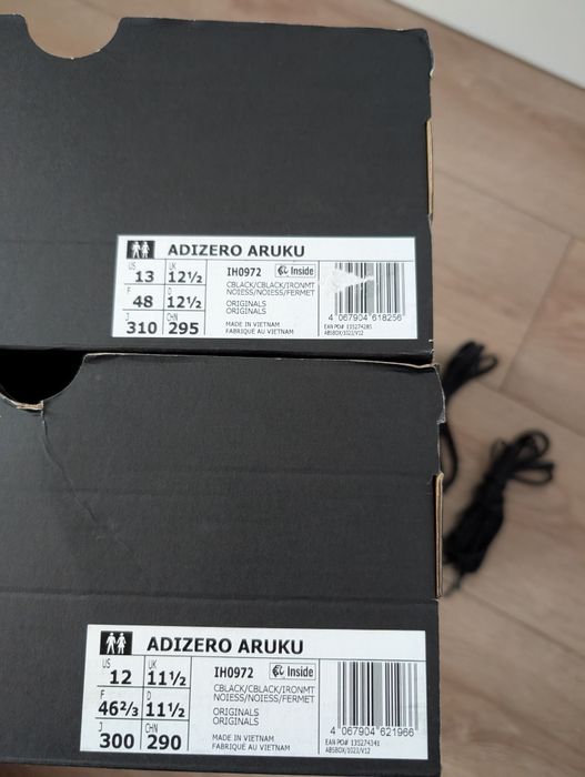 Бігові Adidas Adizero Aruku Core Black EUR 48 (29.7)та EUR 46 2/3 28.8