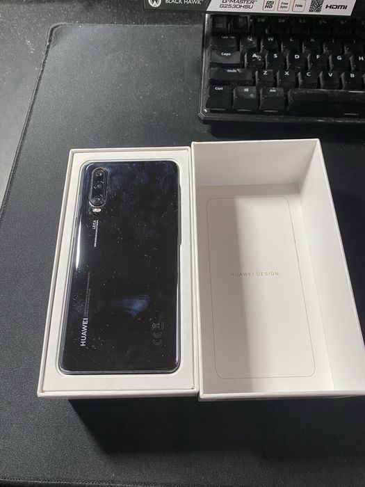 Huawei P30 128GB 6GB ram kolor grafitowy kostka+ładowarka