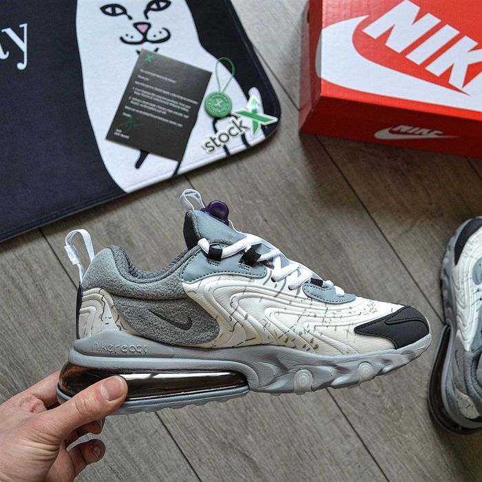 Чоловічі кросівки Travis Scott X Nike Air Max 270 "React 'Gray" Розміри 40-45