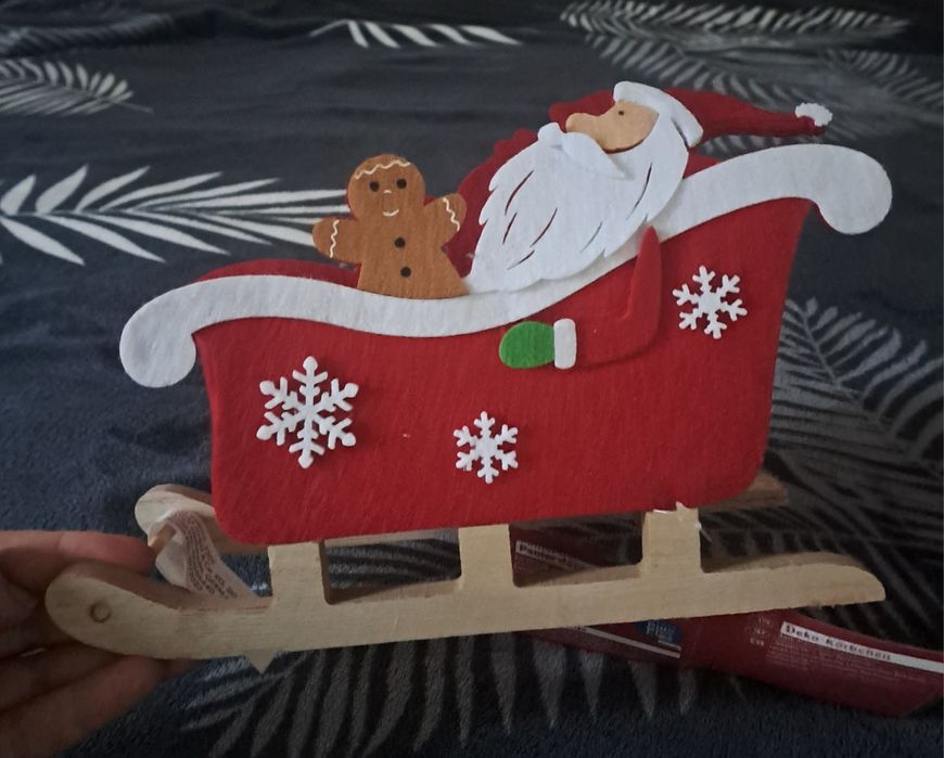 Кошик новорічний з фетру сані конверти для санти декор