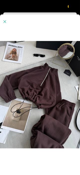 Теплий костюм фліс шоколад