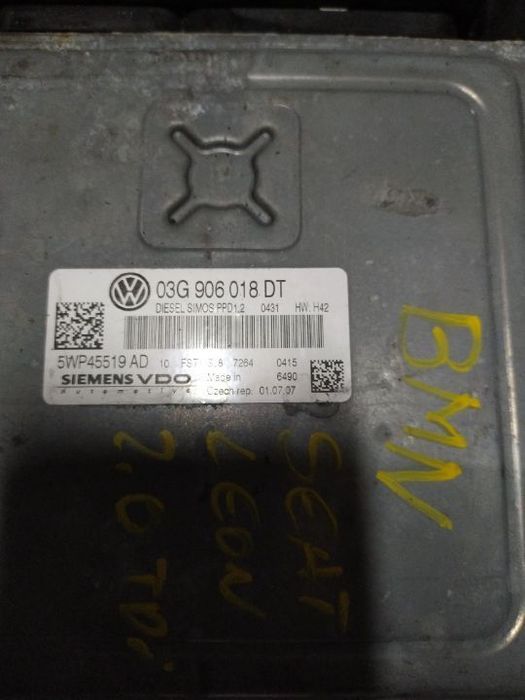 motor seat leon 2.0tdi 170cv caixa 6 velocidades KDS ref: BMN