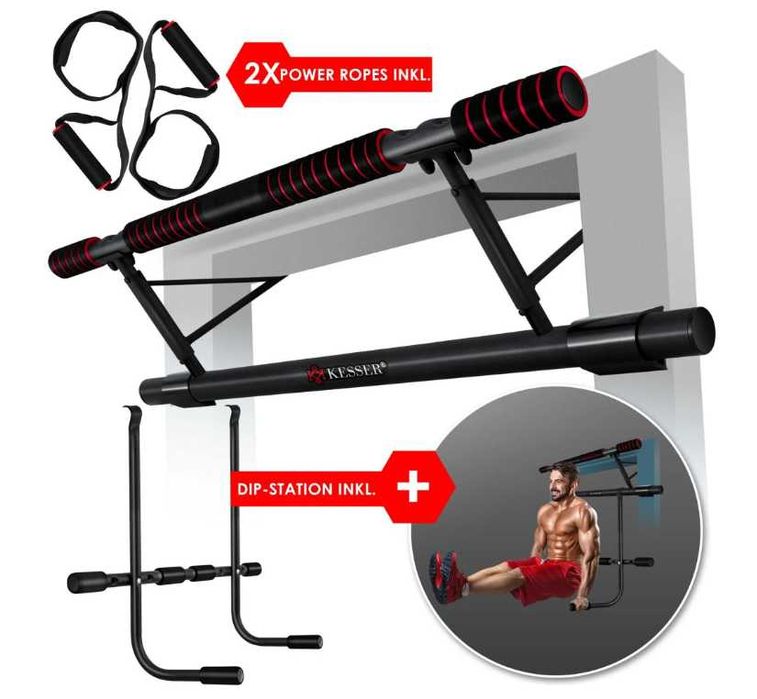 Drążek do podciągania i stacja do dipów Kesser Premium 4 w 1