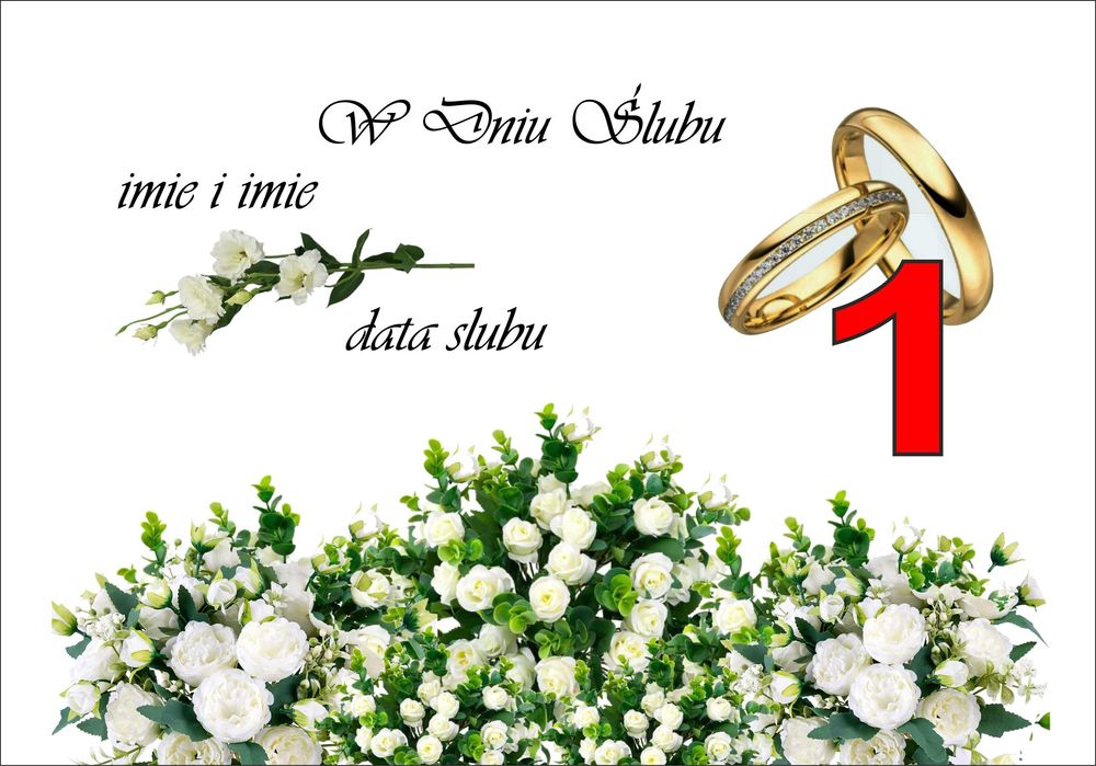 Pan Opłatek na tort - ŚLUB A4