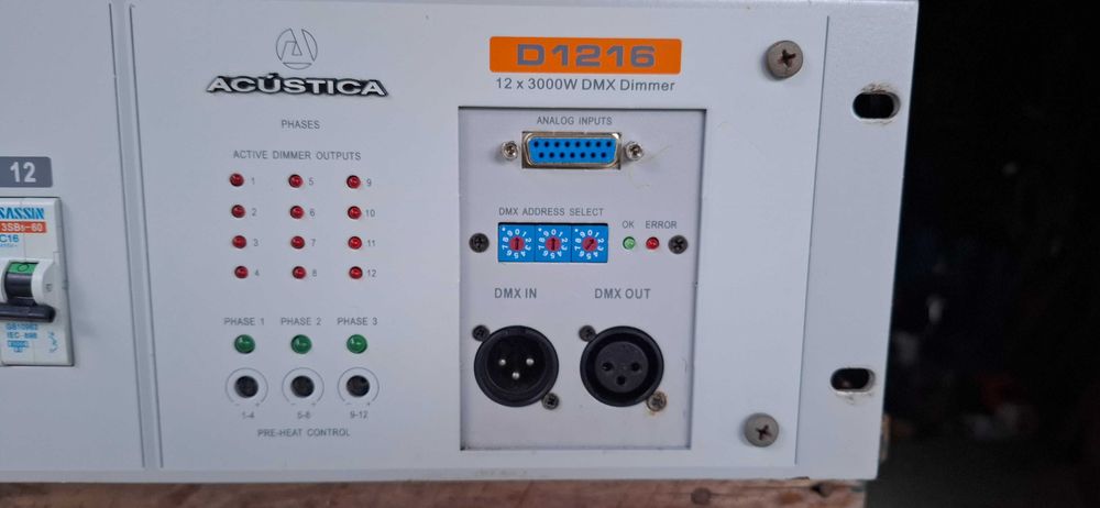 Dimmer Acústica 12 canais x 3000w