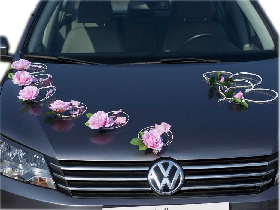 Ozdoba dekoracja na auto samochód do ślubu 001 SUPER CENA