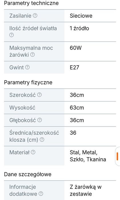 Piękna lampa stołowa