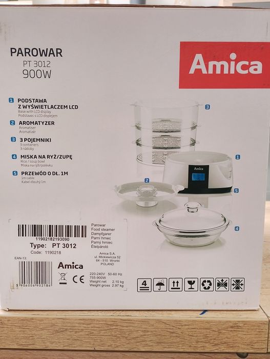 Parowar- firma Amica