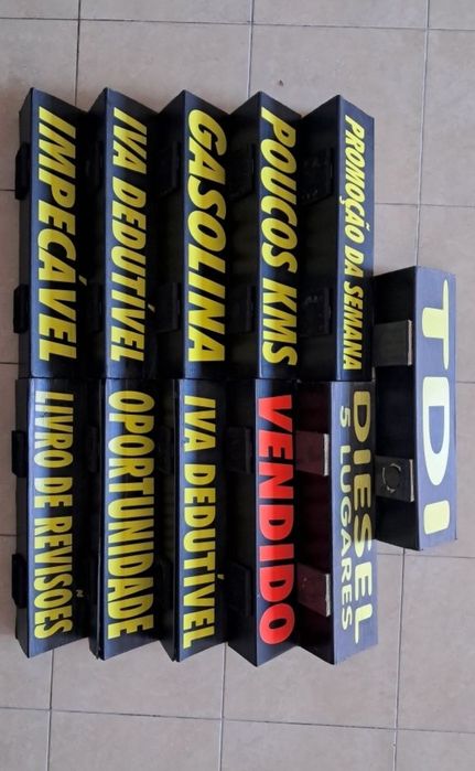 Placas publicidade stand automovel