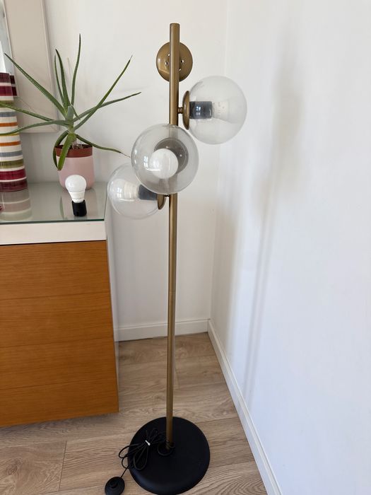 Candeiro de pé vidro