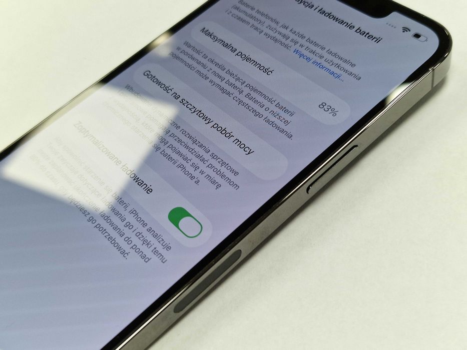 Iphone 13 PRO 256GB/ Graphite/ Bat 83%/ Grade A-/ Gwarancja + ładowark