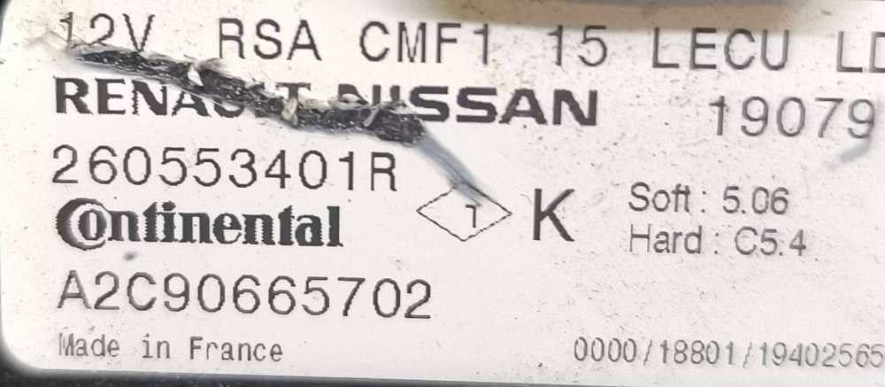 Balástro Xénon / Módulo LED 260553401R - NISSAN QASHQAI I