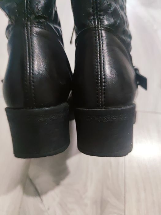 Botki  pikowane czarne