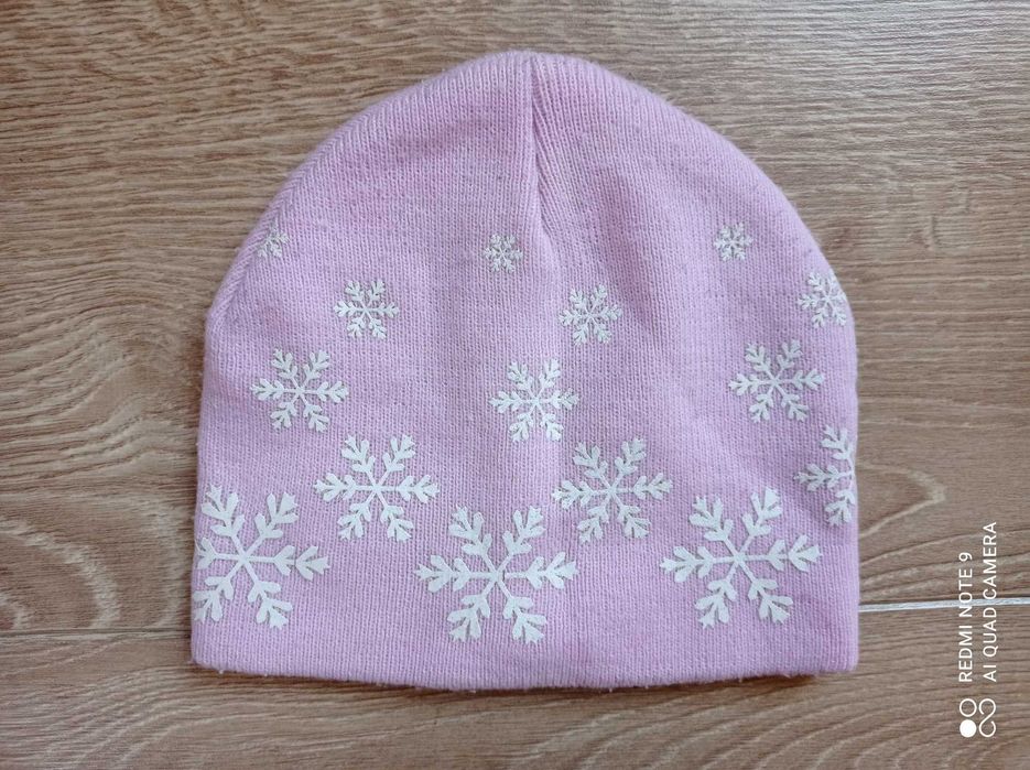 Cherokee Czapka Jesienno- Zimowa Różowa Z Nadrukiem Gwiazdki 4-8 Lat