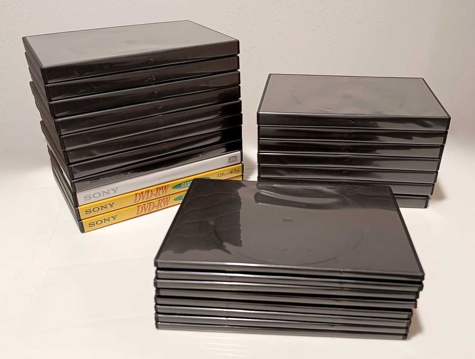 26 Caixas vazias (Normais e Slim) para CDs/DVDs