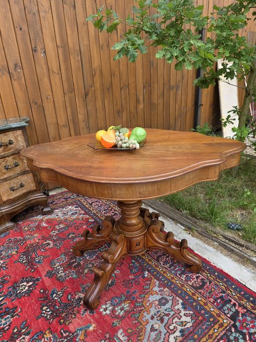 Stół wysoki stolik ława Napoleon orzech #2006 Stylowy Węgrów