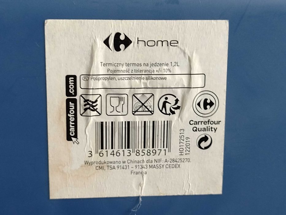 Termiczny Termos na żywność - 3 przegródki łyżka