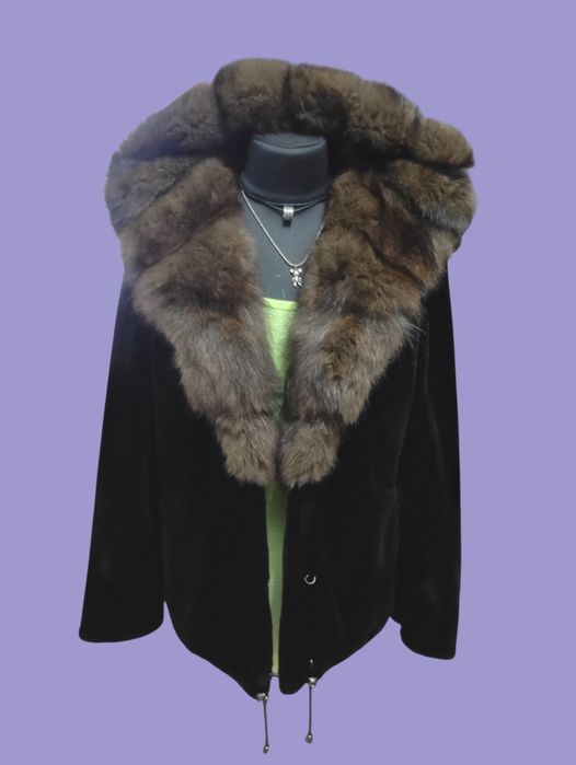 Nafa Sobol. Ог 110см. норковый полушубок с соболем. Натуральная шуба