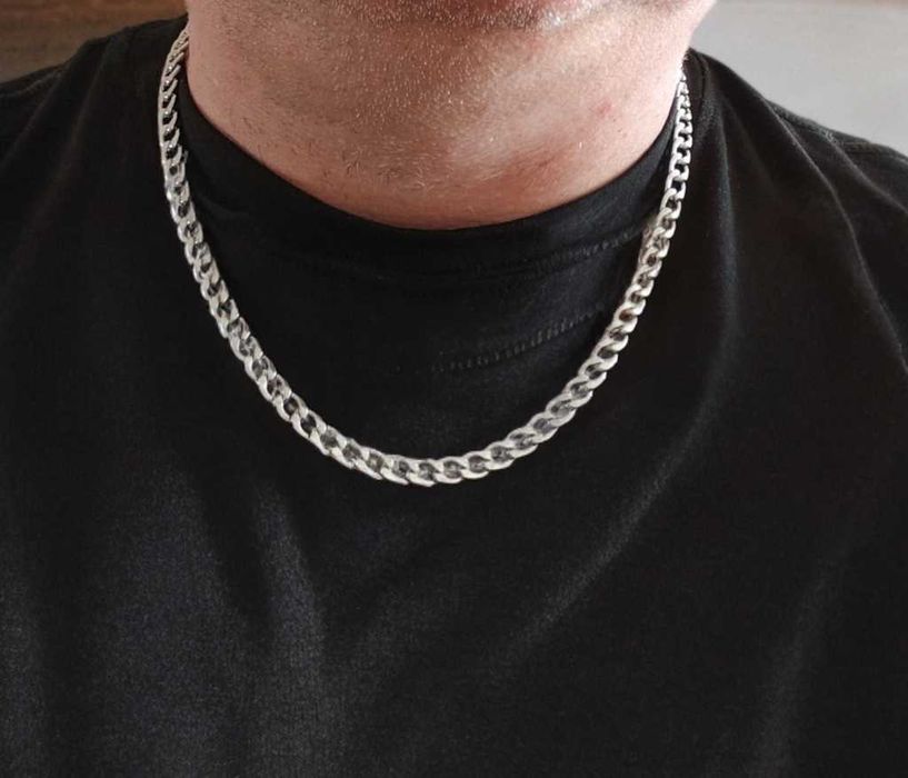 Naszyjnik męski , łańcuszek 6 mm , 55 cm