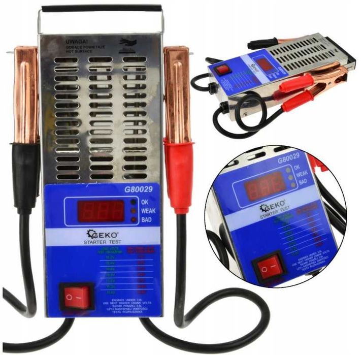 Tester oporowy miernik LCD do sprawdzania akumulatorów 12V