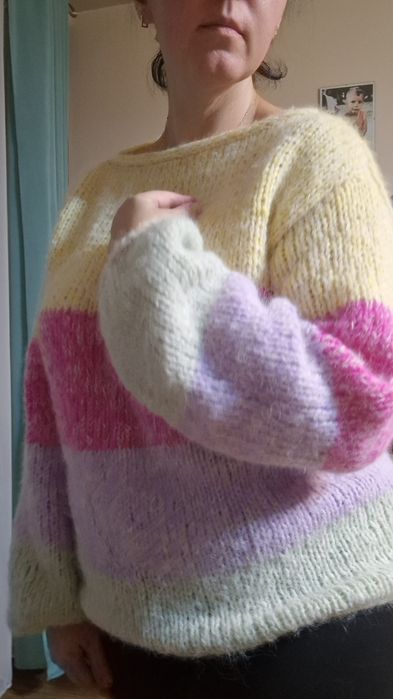 Sweter oversize handmade rękodzieło