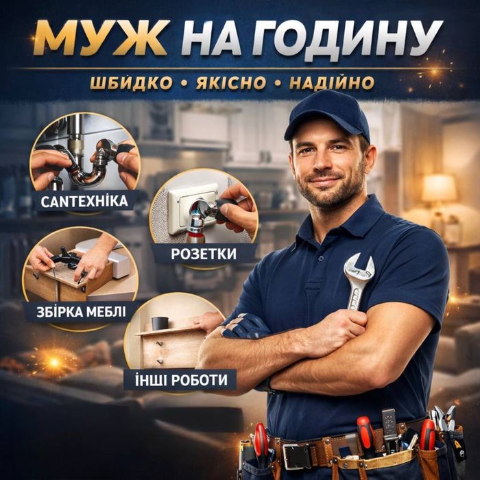 Професійні  майстри  по будинку та квартирі  , муж на час )