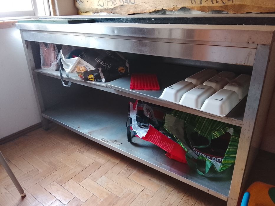 Bancada de Inox com portas deslizantes