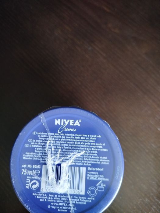 Creme Nívea novo selado