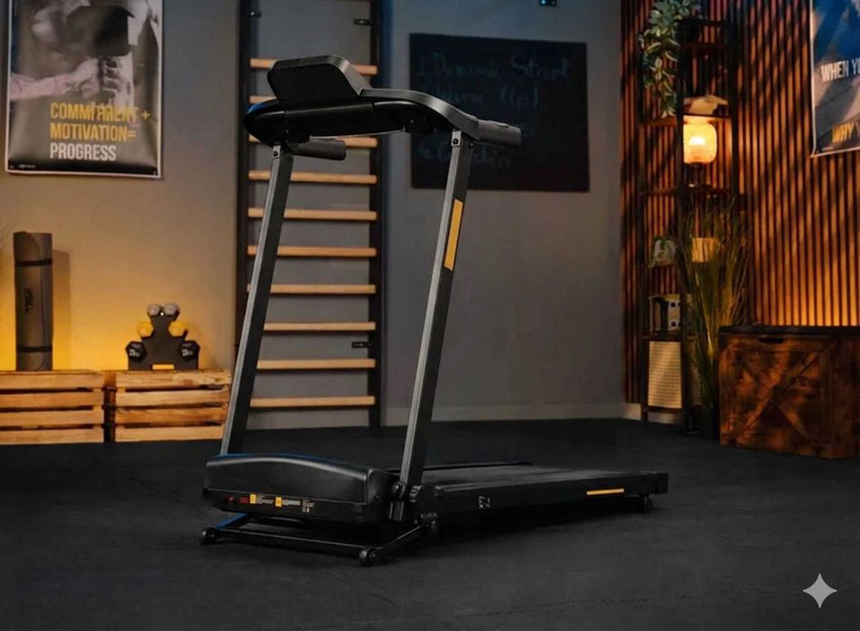 Nowa Bieżnia Domowa Elektryczna 1-12km/h Składana do Ćwiczeń Treningu
