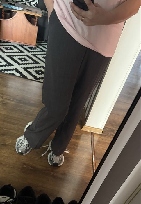 Прямі сірі класичні брюки H&M, 38 р(М)