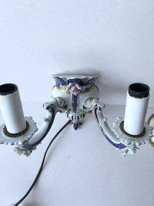 Piękny porcelanowy kinkiet Capodimonte?