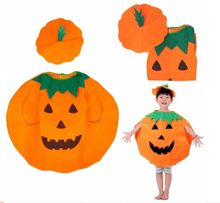 Kostium Dynia Strój Halloween Przebranie Dyni Z Filcu Czapeczka
