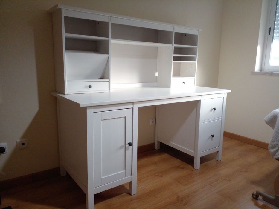 Secretária HEMNES + Aparador Branca