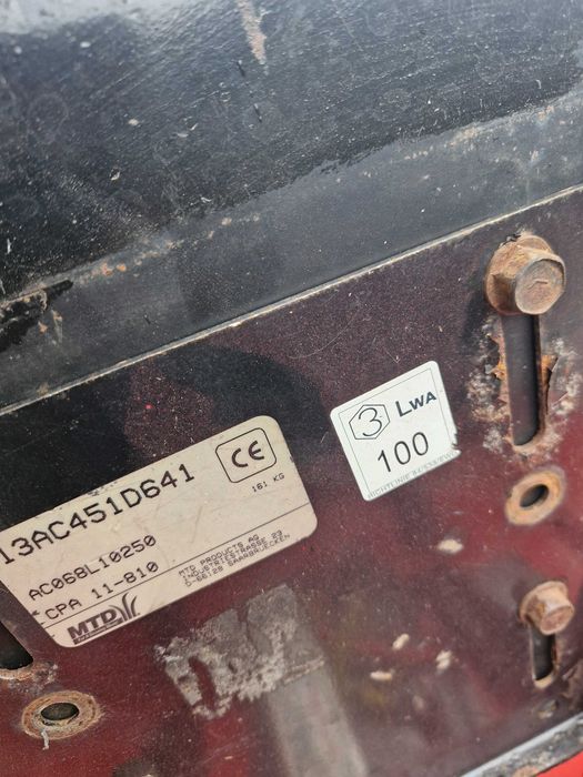 Kosiarka traktorek Mtd 11,5hp manual rewers kosze plus boczny
