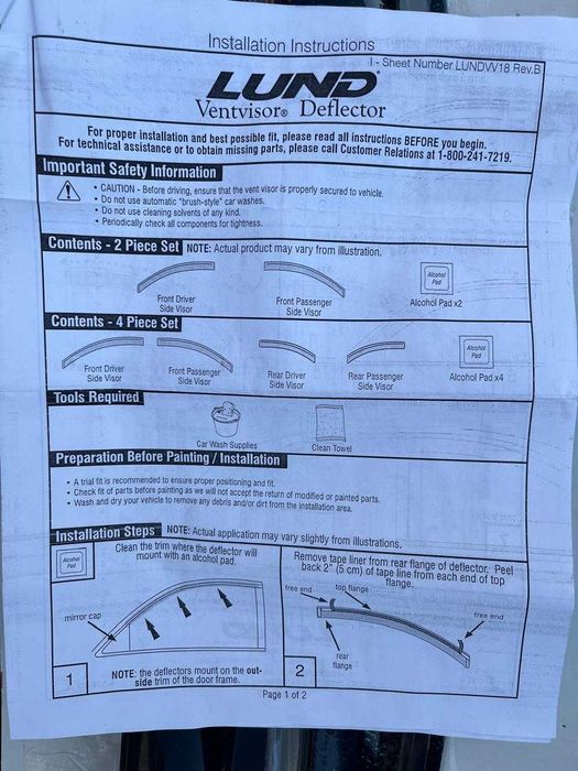 Дефлектори вікон GMC Acadia 2017-2020 / GM 19354155