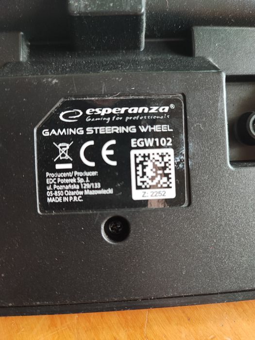 Kierowca  ESPERANZA NITRO EGW 102  z  wibracjami PC PS3 biegi pedały