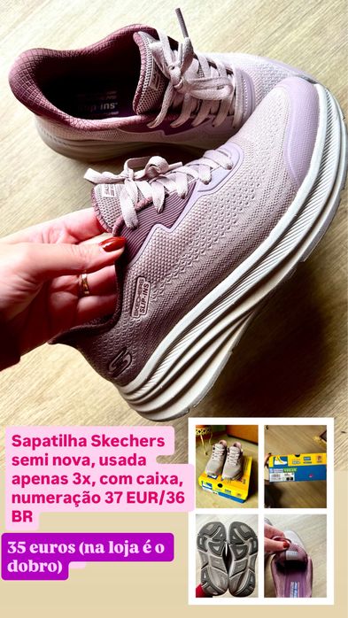 Lindas sapatilhas Skechers semi novas e na caixa