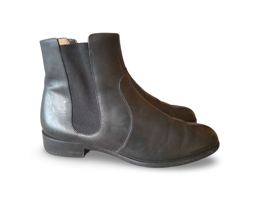 Salvatore Ferragamo włoskie skórzane botki sztyblety 37 bdb