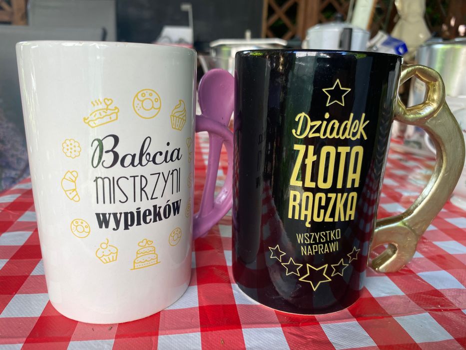 Komplet dwóch kubków dla babci i dziadka