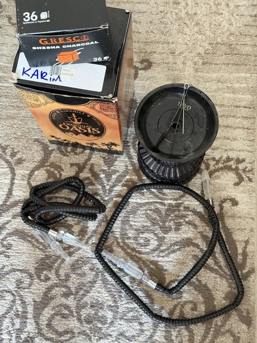 Shisha Original Oasis + 2 węże + węgiel 36 szt.