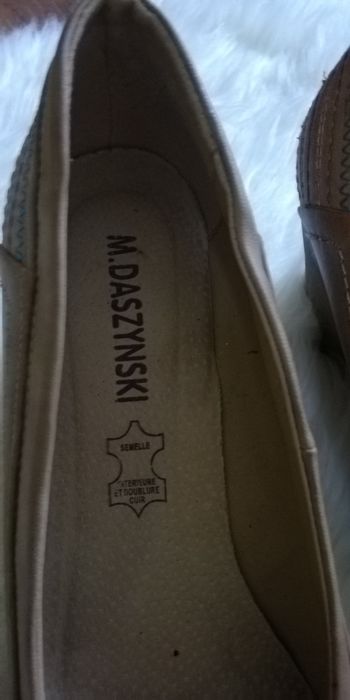 Buty na koturnie M. DASZYŃSKI 39 skóra obuwie