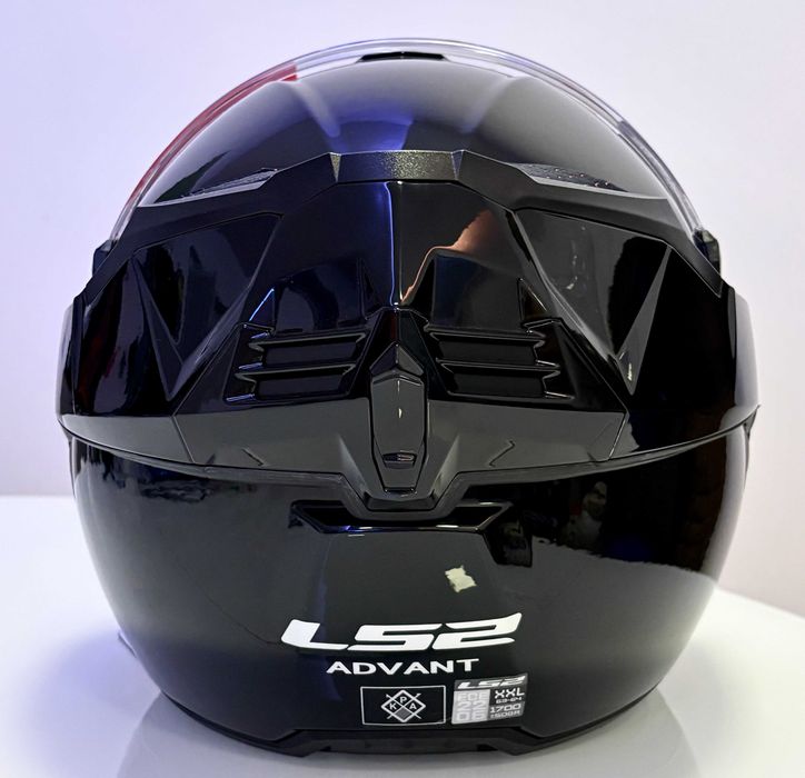 Capacete NOVO Modular 180° LS2 Advant Preto Brilho (23% DESCONTO) Tam XL