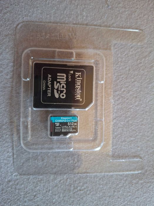 Карта пам`яті MicroSDXC 512GB UHS-I/U3 Class 10 Kingston Canvas Go! Plus