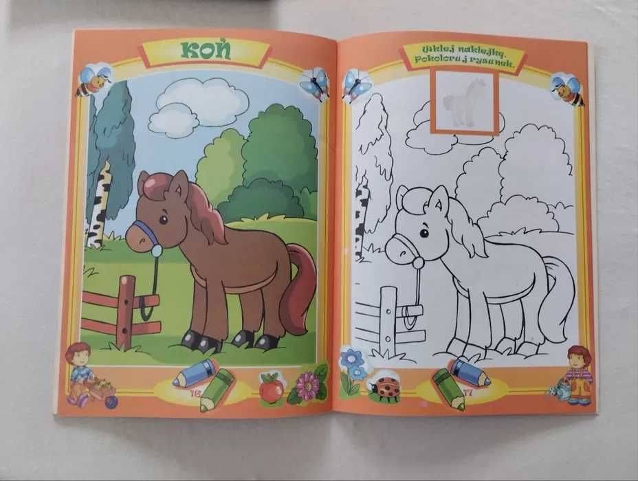 Kolorowanki, malowanki, 6 szt