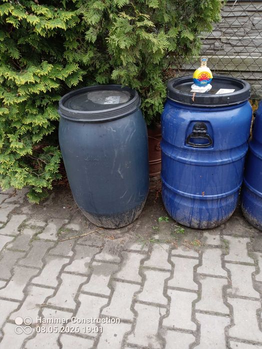 Beczki plastykowe,deszczówka,zboże,piasek