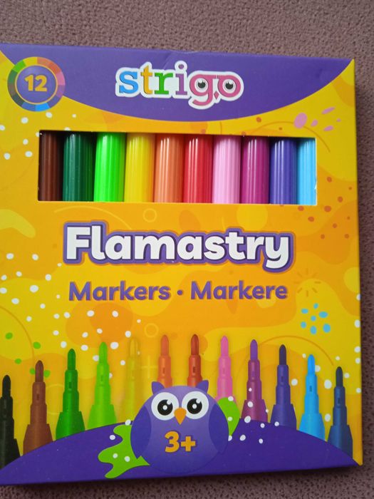 Якісні фломастери фірми STRIGO Кількість кольорів: 12