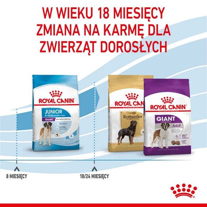 Karma dla psa Royal Canin Giant Junior dla psów ras olbrzymich 15kg